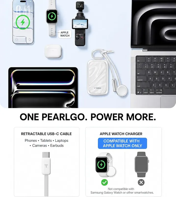 TORRAS PearlGo Power Bank – Pass-through charging support