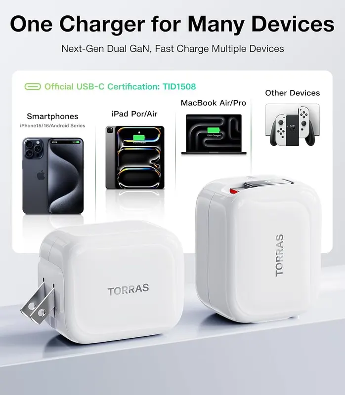 TORRAS PolarCircle Qi2 Mag-Safe Charger & FlexLine – Matched accessories for daily charging
