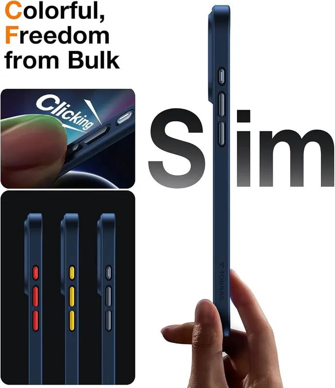 TORRAS Shockproof Case – Translucent slim profile