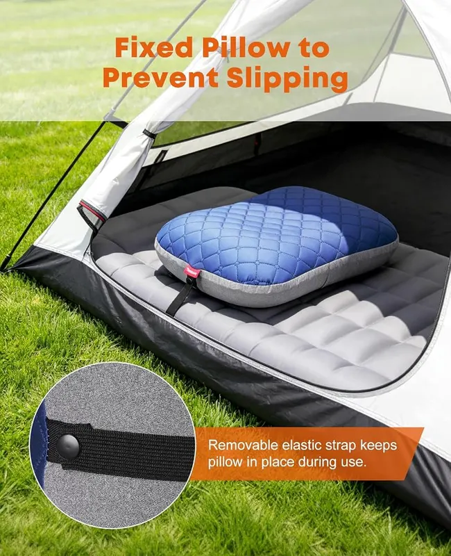 Trakiom Inflatable Camping Pillow – Includes handy carrying carabiner