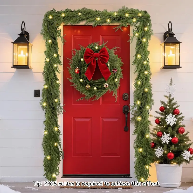 TranquilBliss 6FT Christmas Garland – Suitable for indoor and outdoor use