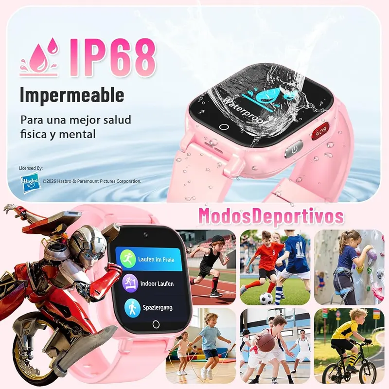 Transformers 4G Kids Smart Watch Phone – Classroom mode to limit distractions