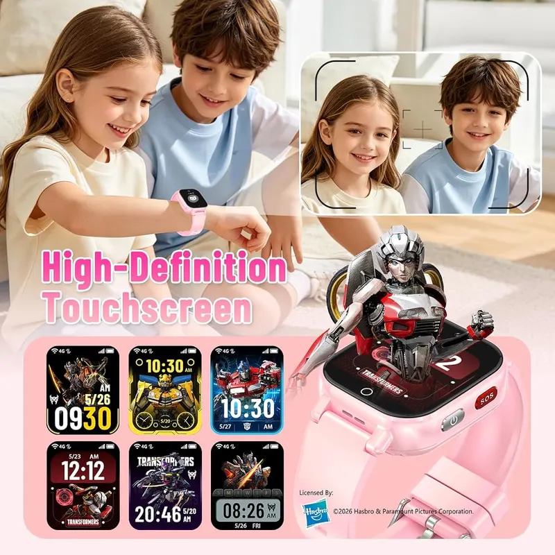 Transformers 4G Kids Smart Watch Phone – Includes SIM card and extra strap