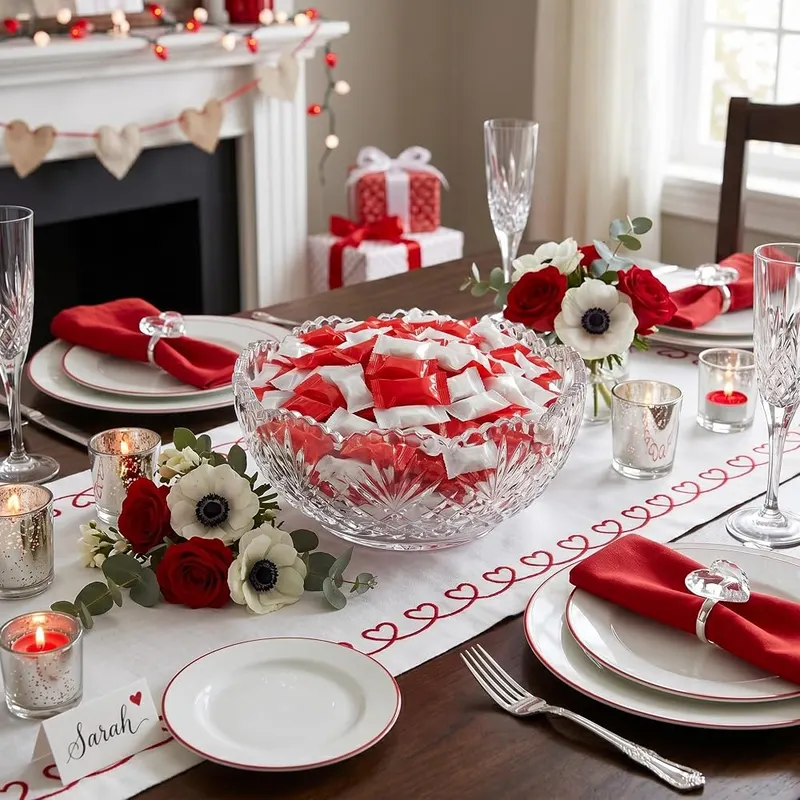 Tree Treasures Red and White Christmas and Wedding – Bold red and white foil wrappers