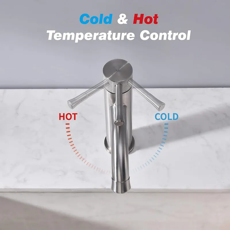 TRYSEA Brushed Nickel Bathroom Faucet – Stainless steel faucet body