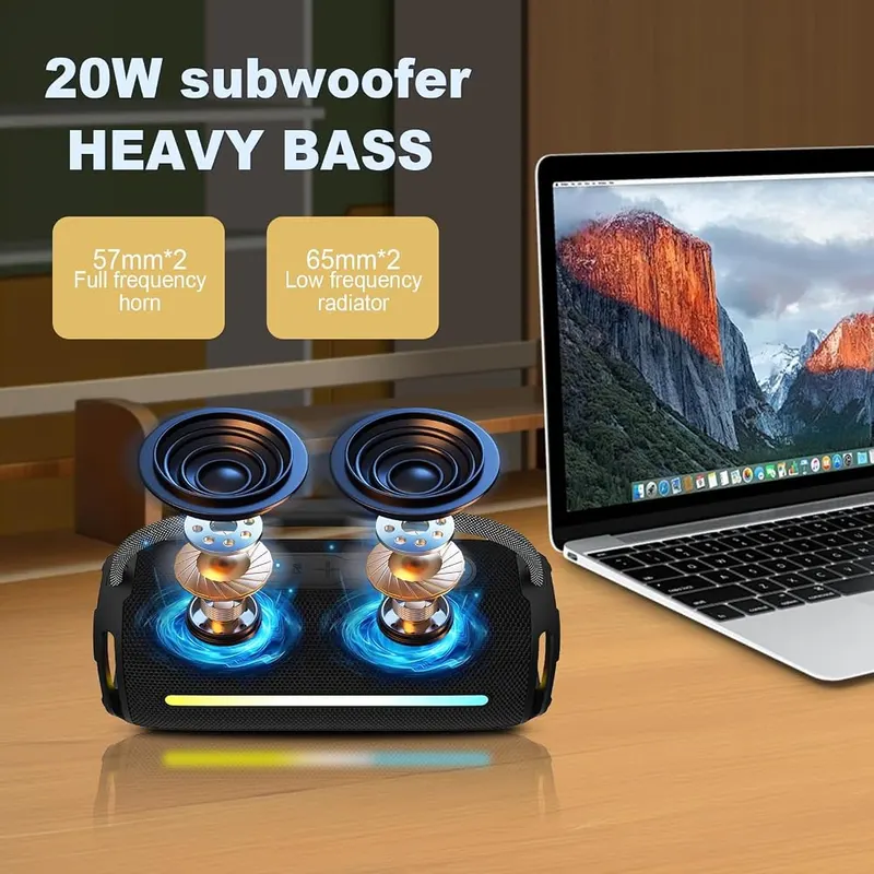 TSHAUBST Bluetooth Speaker – Waterproof outdoor speaker