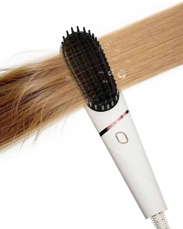 TSUYAGLA Ionic Hair Straightener Brush – 360-degree swivel power cord