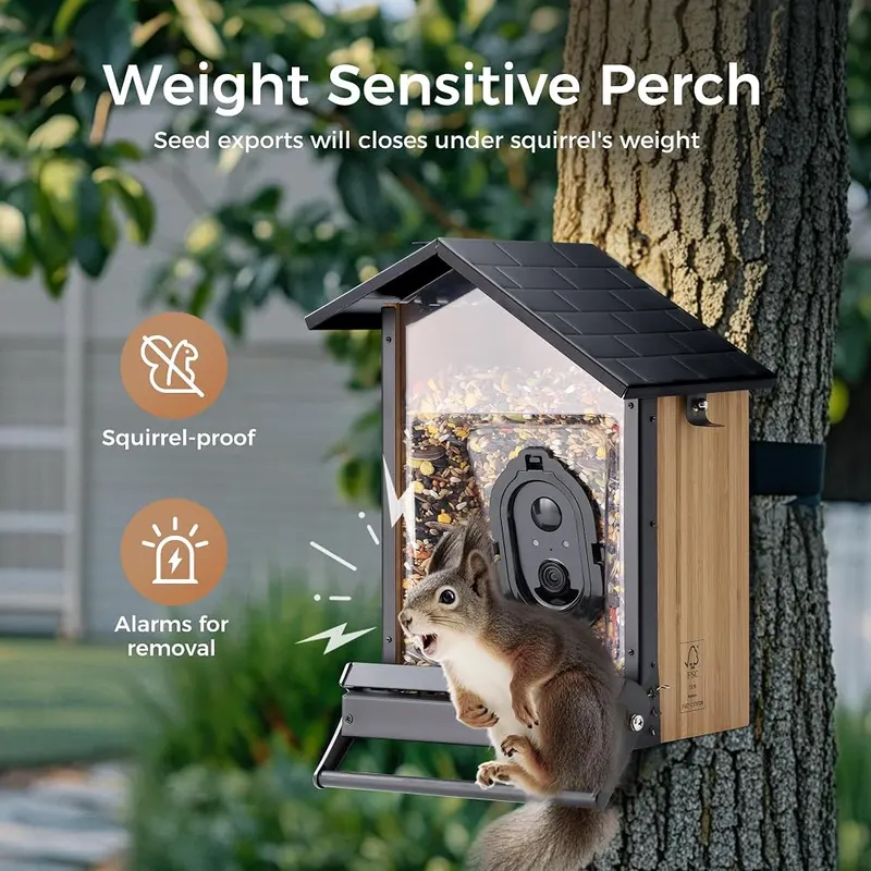 TT Nature Upgrade Squirrel-Proof Bird Feeder – Weight-activated squirrel-proof perch