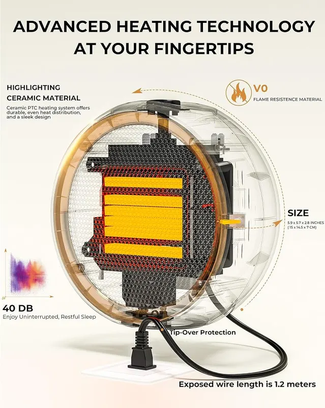 TUNISE Space Heater – PTC ceramic heating element