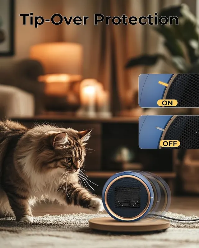 TUNISE Space Heater – One-touch control with LED light