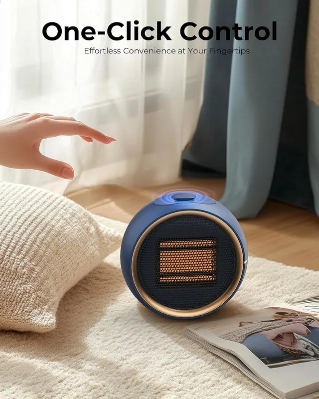 TUNISE Space Heater – Blue plug-in design