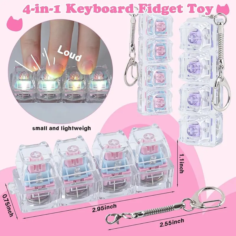 TYRIXKI 2 Pcs Keyboard Fidget Toy – Keyboard Fidget Toy