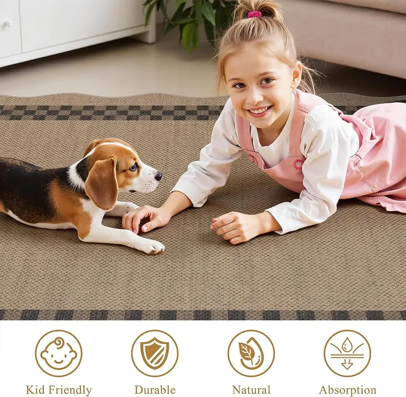 U’Artlines Hallway Runner Rug – Slim 0.2-inch low profile