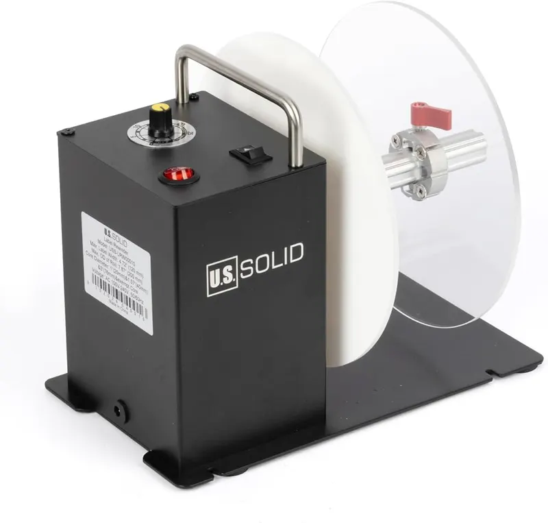 U.S. Solid Automatic Label Rewinder – Maximum roll capacity of 7.87 inches