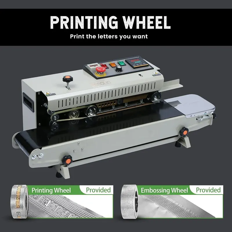 U.S. Solid Continuous Bag Band Sealer Sealing Machine 110V/60HZ – Unlimited seal length capacity