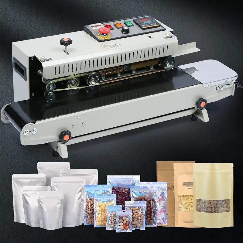 U.S. Solid Continuous Bag Band Sealer Sealing Machine 110V/60HZ – Integrated automatic item counter