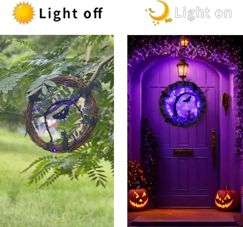 UEOZ Halloween Wreaths – Foldable cloth construction