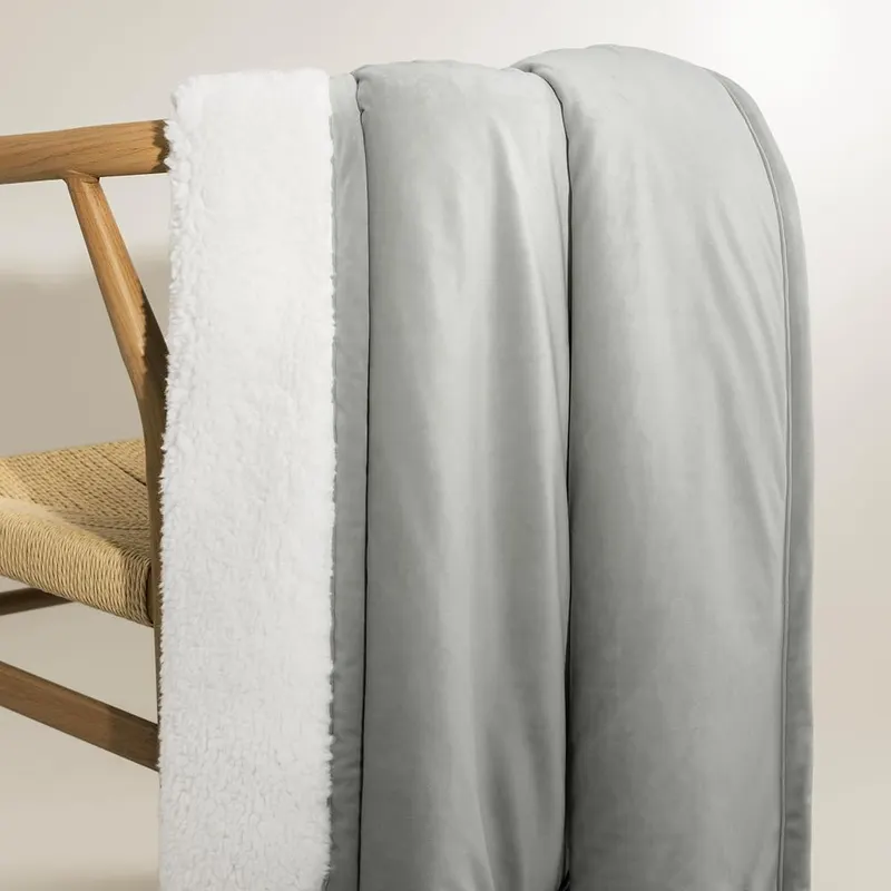 UGG Bliss Fluffy Fleece Throw Blanket – Light Grey Throw Blanket Size Dimensions