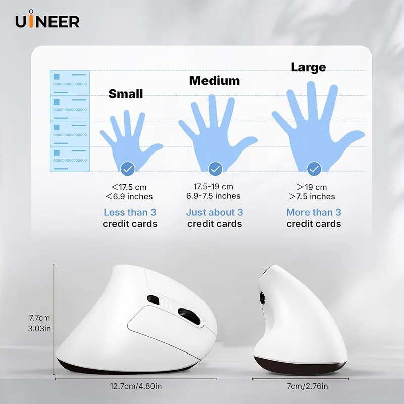 Uineer Ergonomic Wireless Vertical Mouse – product photo 9 of 9