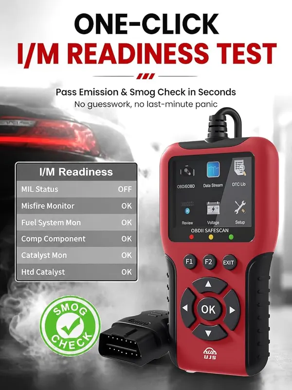 UJS Safescan OBD2 Scanner Enhanced Universal – Plug-and-Play Simplicity & Ultra-Fast Diagnostics - Truly zero-setup