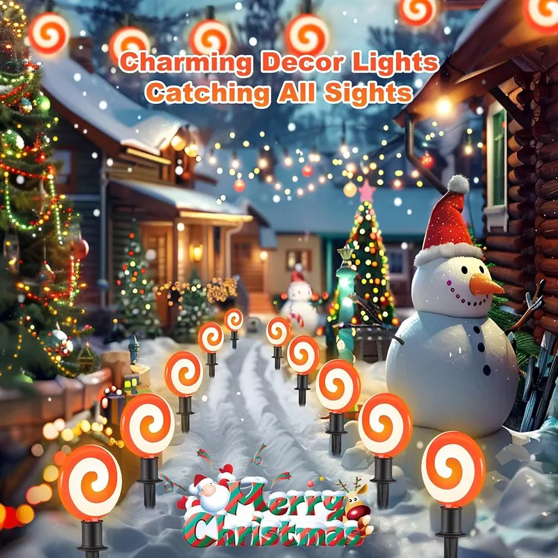 Ultimate Unicorn Christmas Decoration Lollipop Pathway Lights Red – product photo 9 of 9