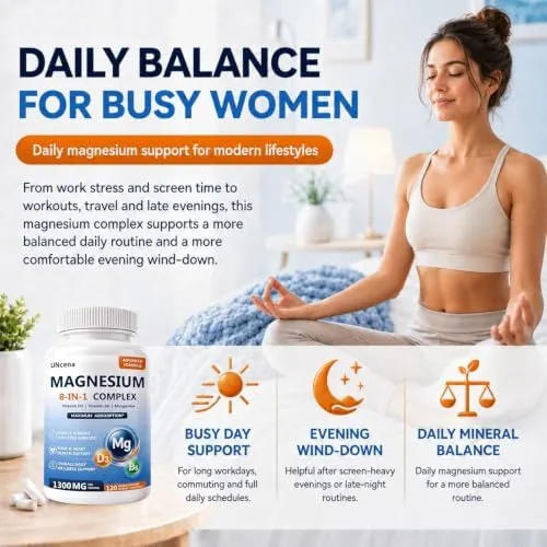 UNcena Magnesium Complex – 120 vegetarian capsules