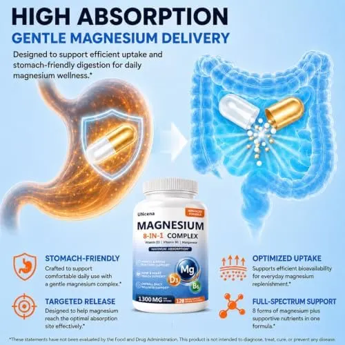 UNcena Magnesium Complex – 60-day supply at two capsules daily