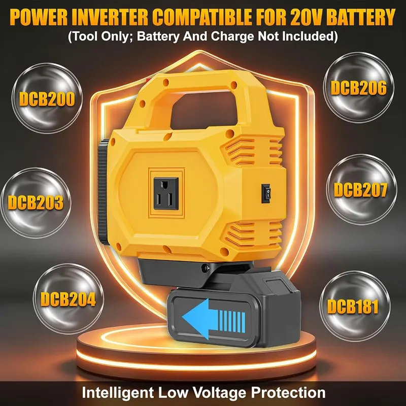 Uniqwamo 250W Power Inverter Compatible – Equipped with fast charging USB ports