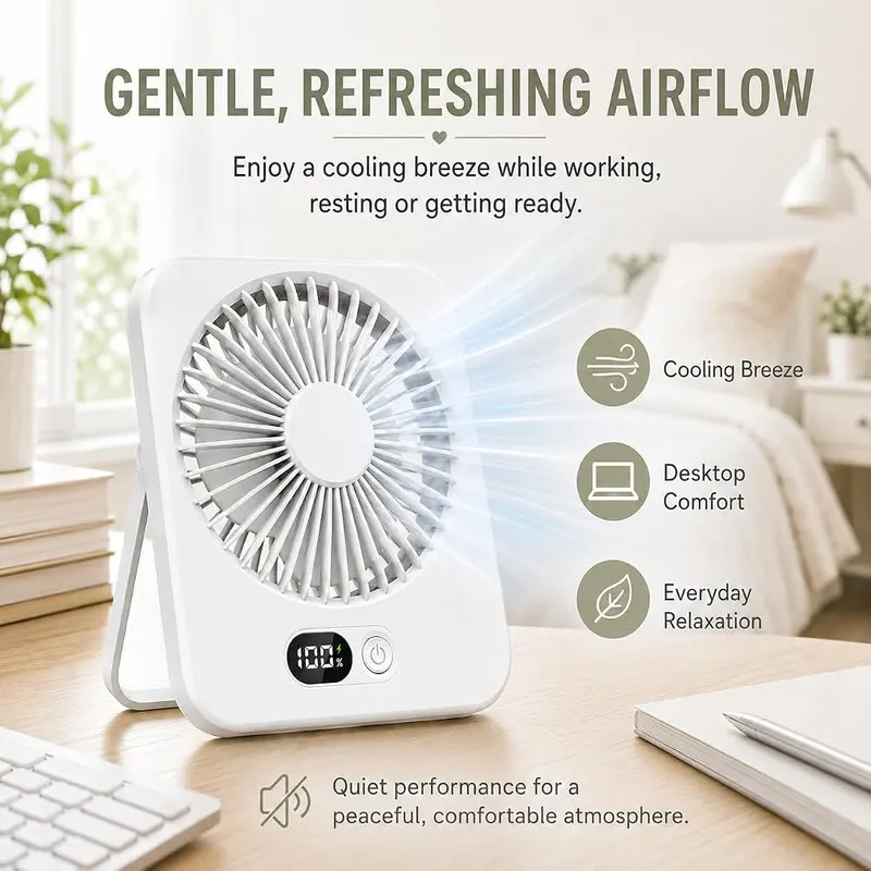 Untisu Personal Portable Desk Fan – Portable size for easy travel