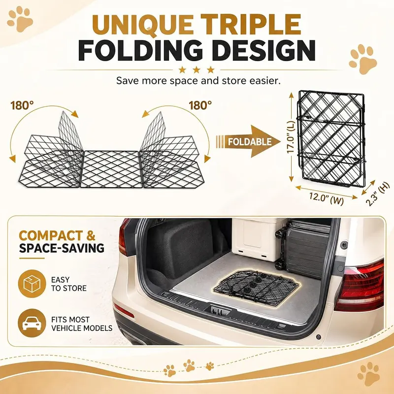 Urban Deco Dog Car Barrier – Tool free installation in minutes