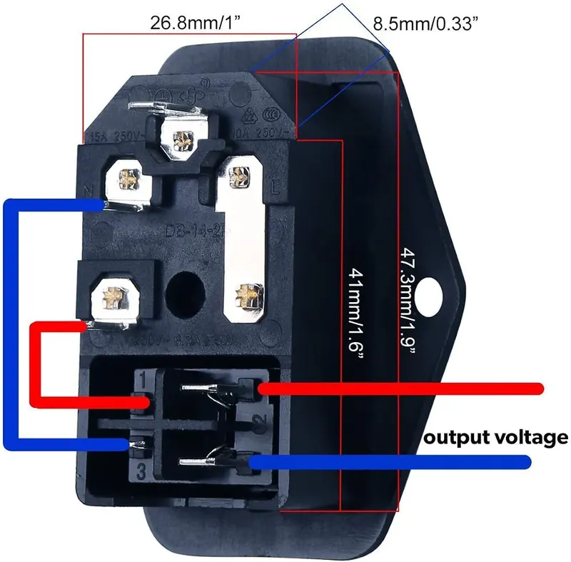 URBEST Inlet Module Plug 5A Fuse Switch – Weight