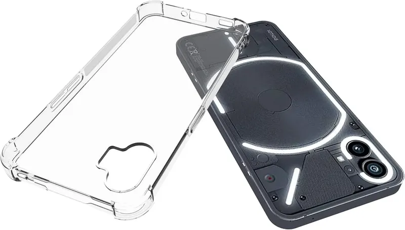 USTIYA Case for Nothing Phone 1 Clear – The combination of flexible TPU and shock absorbing