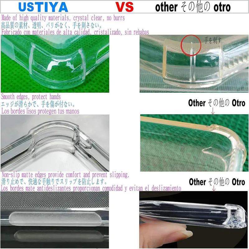 USTIYA Case for Nothing Phone 1 Clear – The raised bezel raises the screen and camera