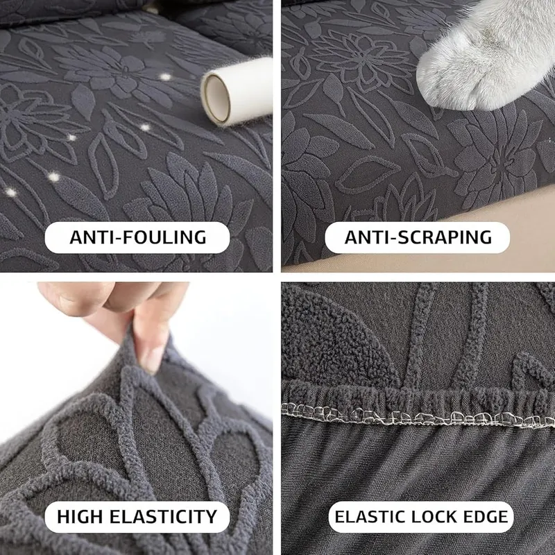 UWWGKK Modular Sofa Cover Sectional Couch Slipcovers – High density jacquard fabric texture