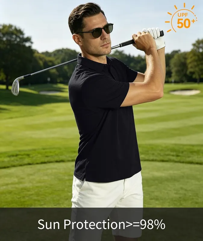 V VALANCH Men’s Short Sleeve Polo Shirts – Short sleeve polo design