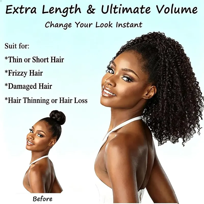 VADES Drawstring Ponytail Extension Human Hair – product photo 4 of 6