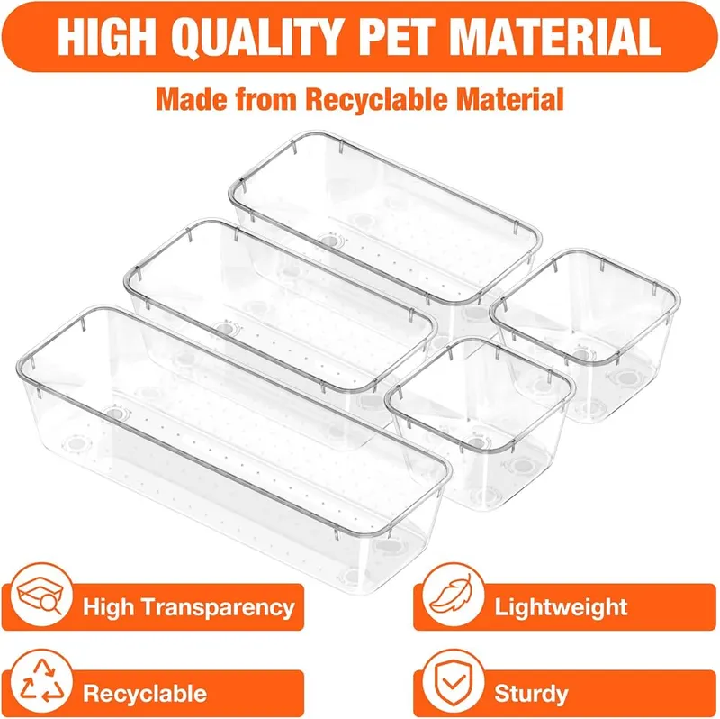 ValueMax 9PCS Clear Drawer Organizer Set – product photo 2 of 7