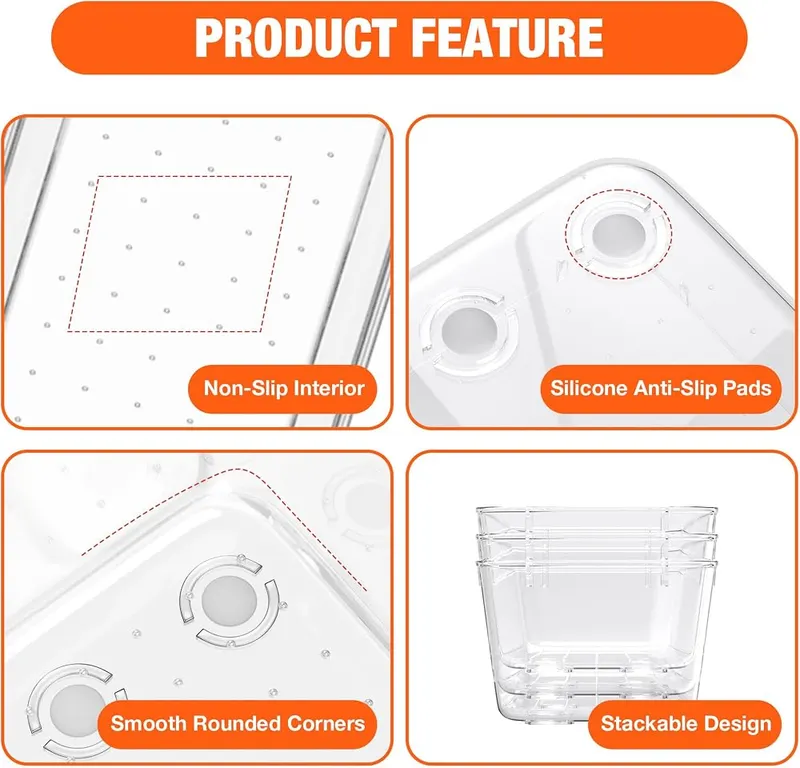 ValueMax 9PCS Clear Drawer Organizer Set – product photo 3 of 7