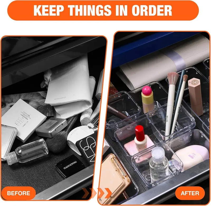 ValueMax 9PCS Clear Drawer Organizer Set – product photo 4 of 7