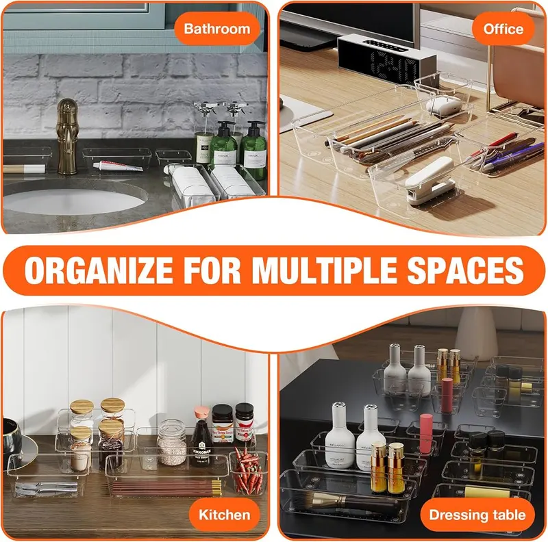ValueMax 9PCS Clear Drawer Organizer Set – product photo 5 of 7