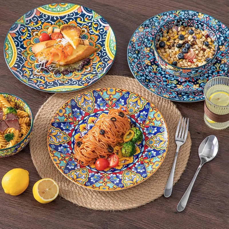 vancasso 12 Pieces Dinnerware Sets – Scratch resistant glossy glaze