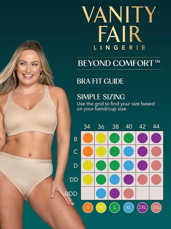 Vanity Fair Women’s Beyond Comfort Simple Sizing Wireless S-3XL – product photo 6 of 6