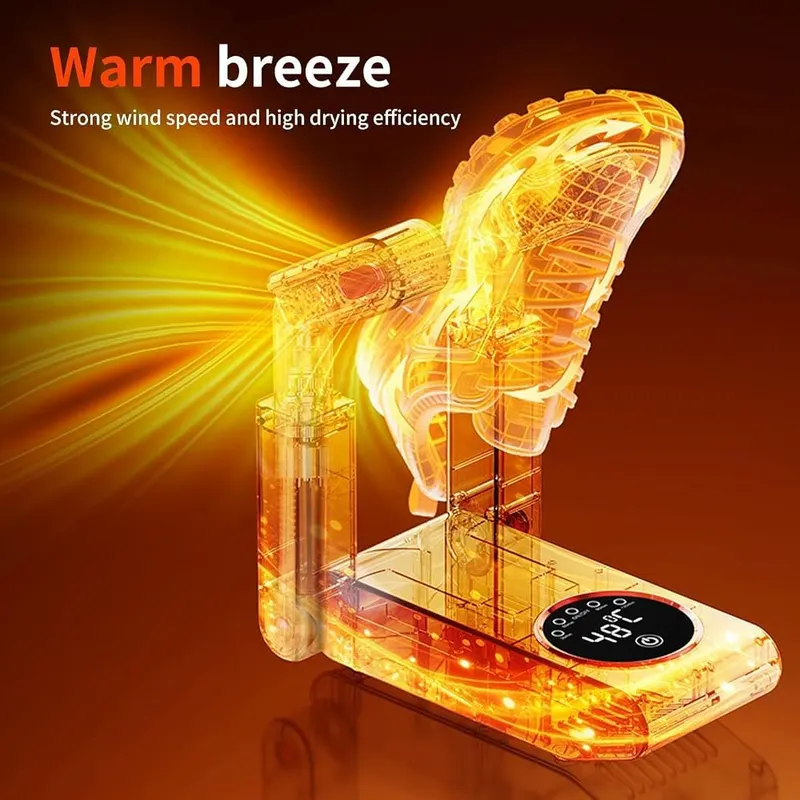 VANTREEGAO Telescopic Shoe Dryer – Four preset auto off timers