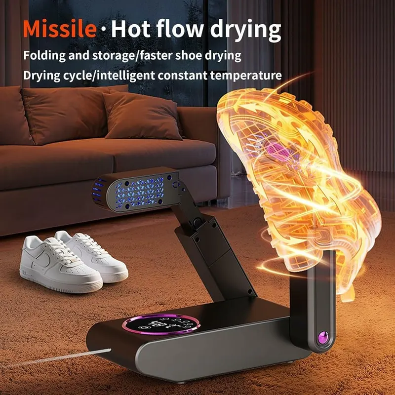 VANTREEGAO Telescopic Shoe Dryer – Compact ninety degree folding design