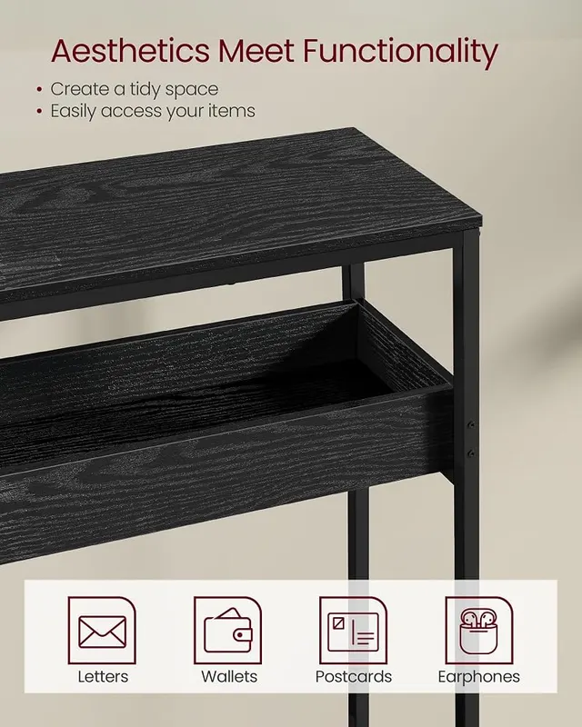 VASAGLE 39.4 Inches Console Table – Particleboard and steel frame