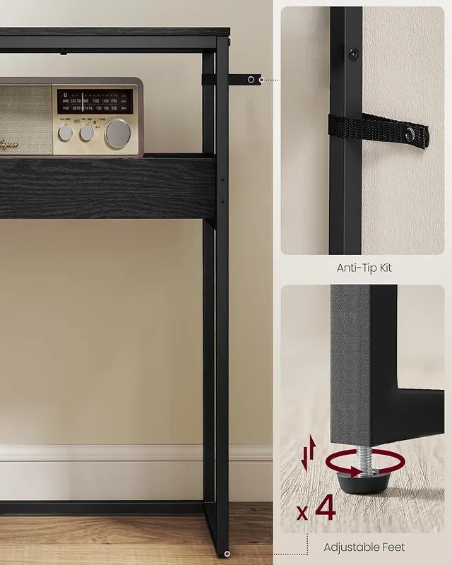 VASAGLE 39.4 Inches Console Table – 66-pound top capacity