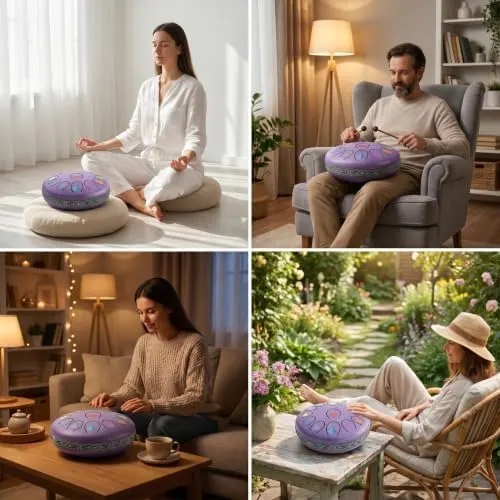 Vazyro Rain Drum – Alloy steel, Lavender color