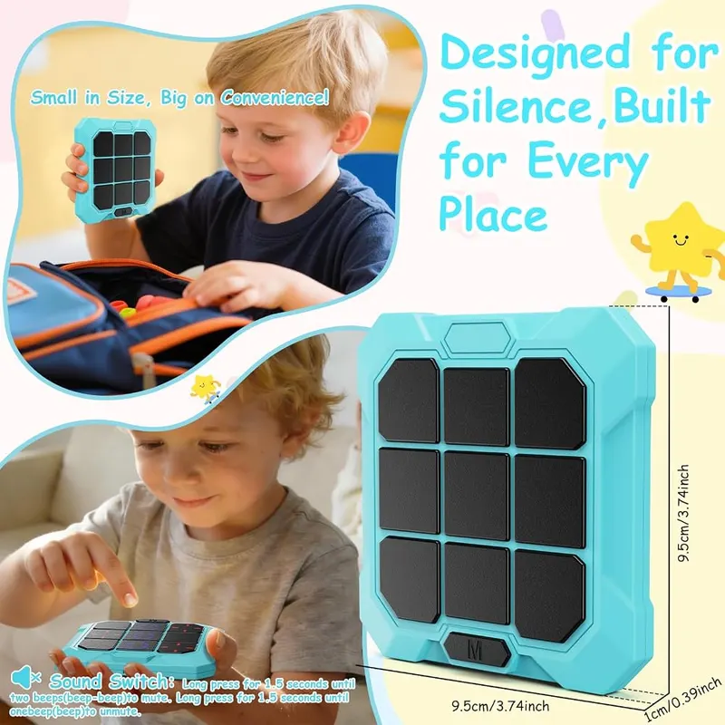 VDPDO Tic Tac Toe Game – Long-press mute for quiet play
