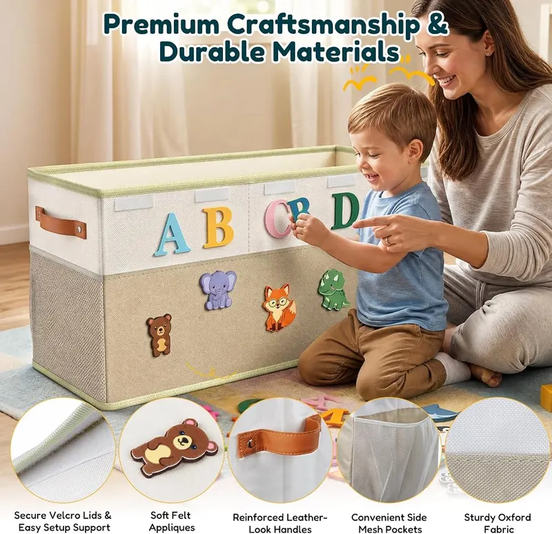 VDPDO Toy Box Storage – Fifty pairs of fasteners included