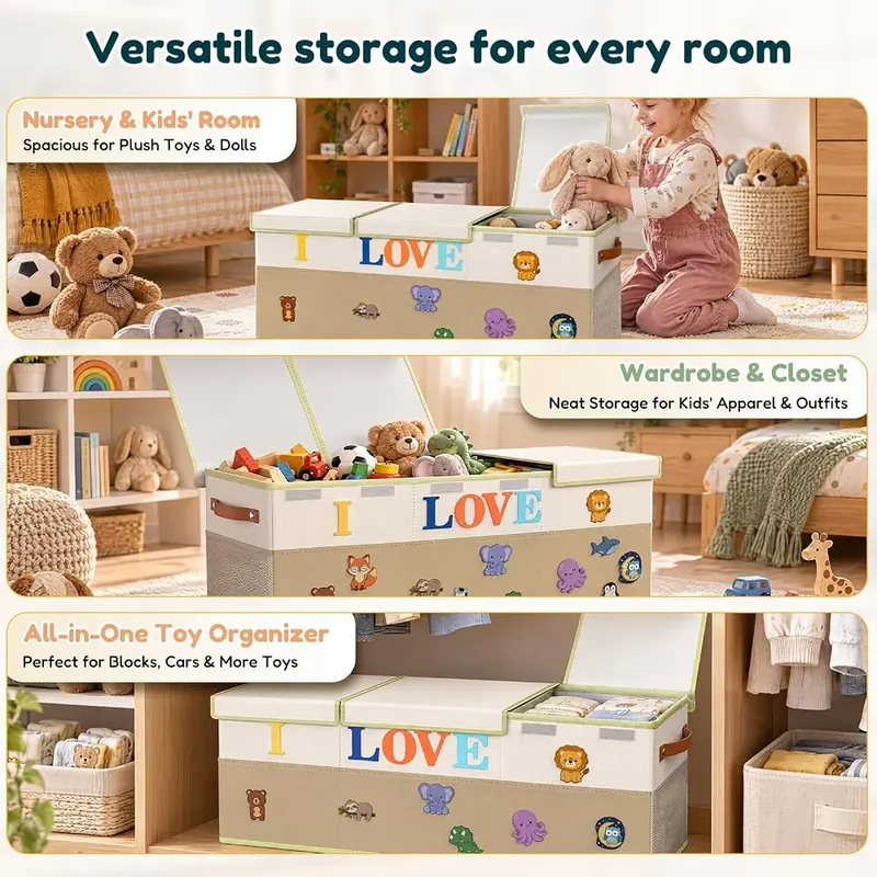 VDPDO Toy Box Storage – Collapsible design folds flat